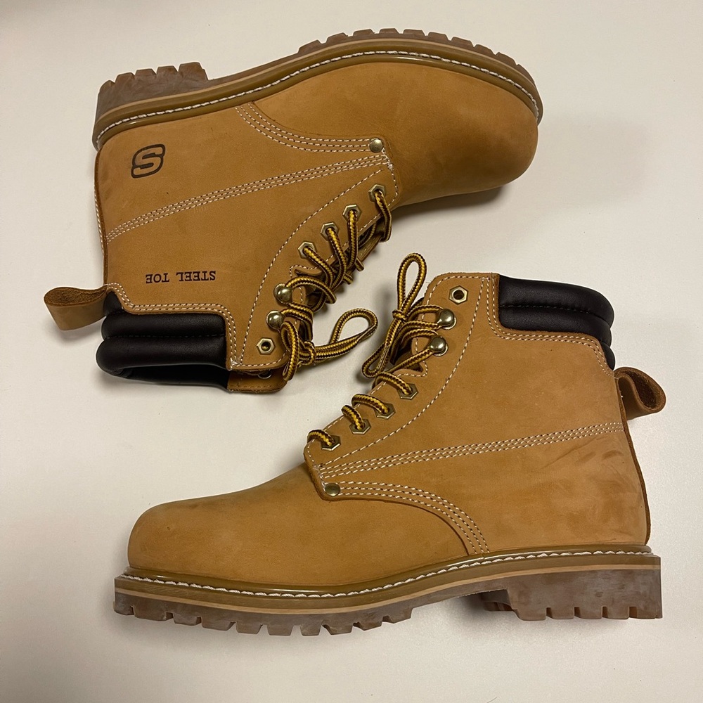 Skechers Tan Steel Toe Boots - Picture 6 of 16